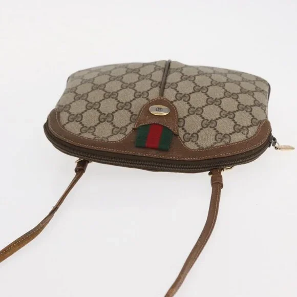 Authentic GUCCI GG Supreme Web Sherry Line Bag PVC Beige Gold 68 02 047 - Picture 13 of 16